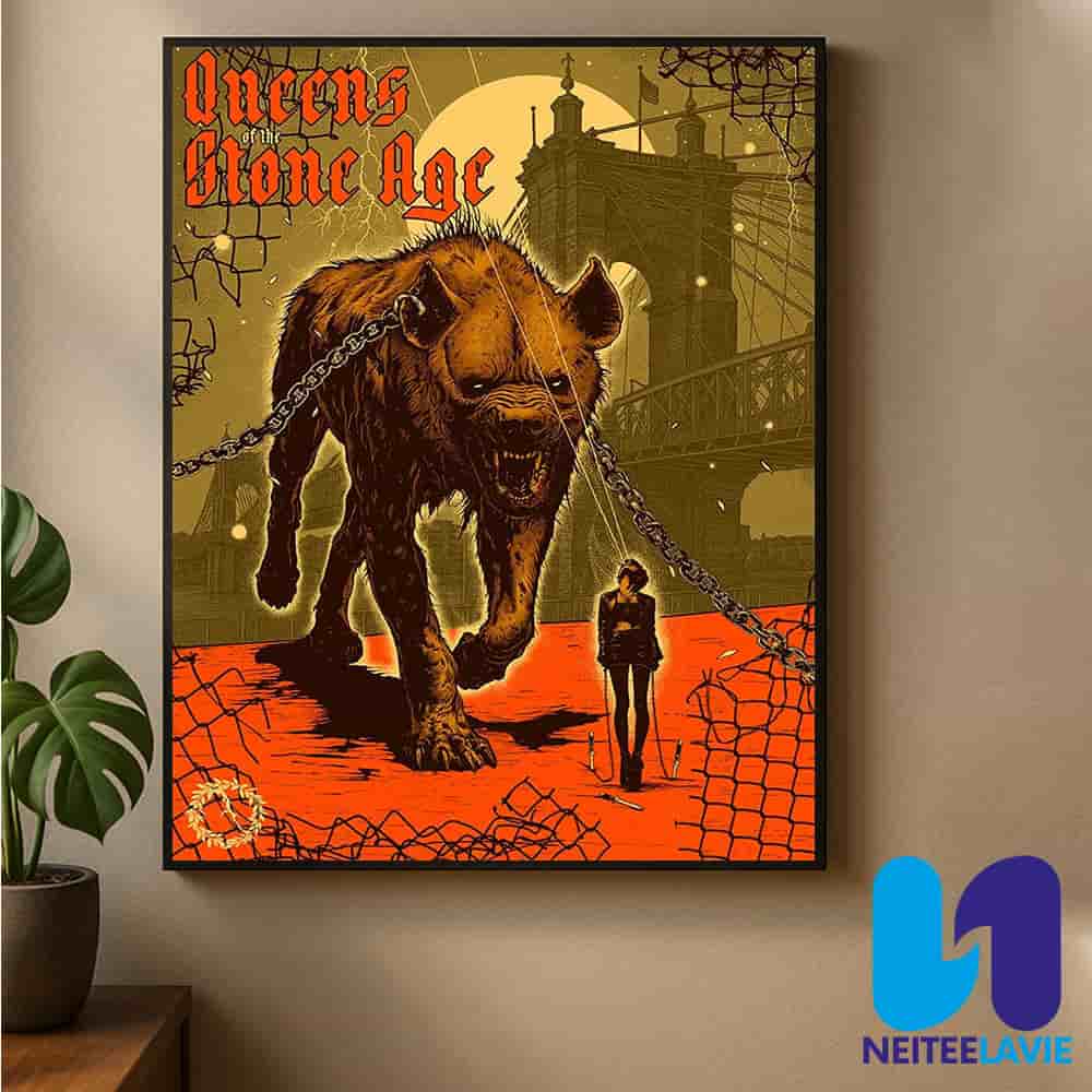 Queen Of The Stone Age Concert Poster In Cincinnati OH On June 18 2025 At The Andrew J Brady Music Center Home Decor Poster Canvas Queen Of The Stone Age Concert Poster In Cincinnati OH On June 18 2025 At The Andrew J Brady Music Center Home Decor Poster Canvas