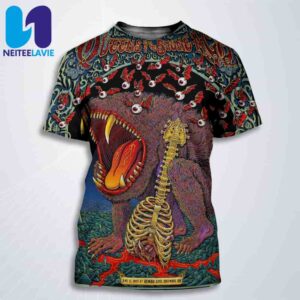 Queen Of The Stone Age Concert Poster In Colombus OH On June 17 2025 At KEMBA Live All Over Print T-Shirt