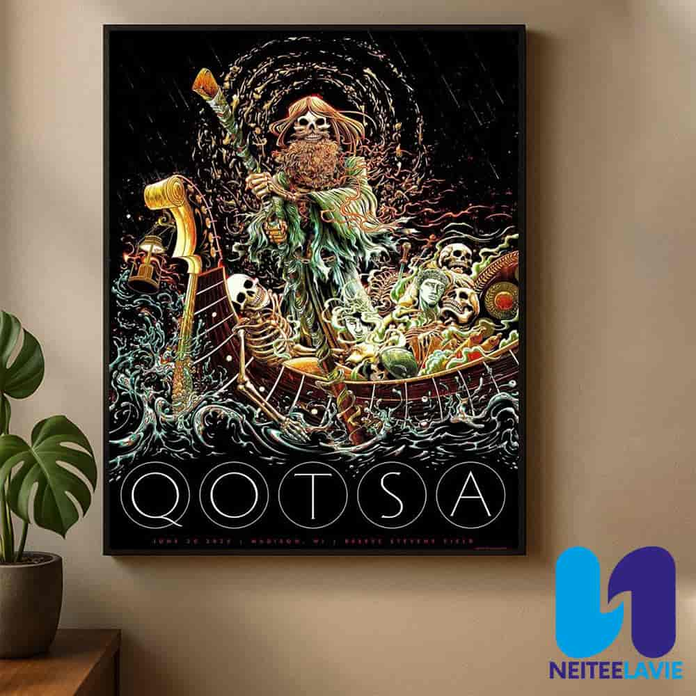 Queen Of The Stone Age Concert Poster In Madison WI On June 20 2025 At Breese Stevens Field Home Decor Poster Canvas Queen Of The Stone Age Concert Poster In Madison WI On June 20 2025 At Breese Stevens Field Home Decor Poster Canvas