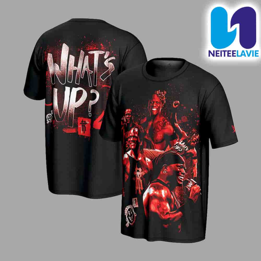 Ron Killings R-Truth Superstar ProSphere Whats Up Merch Two Sided T-Shirt Ron Killings R-Truth Superstar ProSphere Whats Up Merch Two Sided T-Shirt