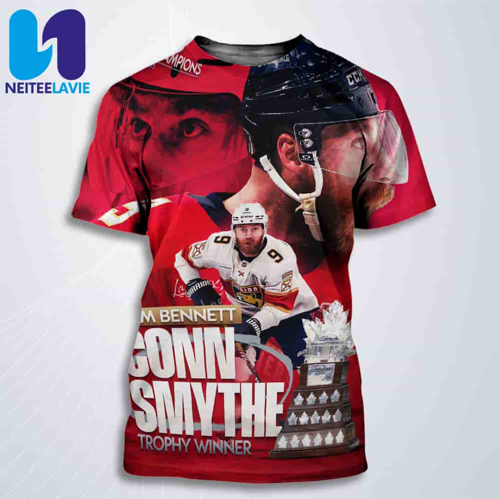 Sam Bennett Wins 2025 Conn Smythe Trophy Florida Panthers Playoff MVP All Over Print T-Shirt Sam Bennett Wins 2025 Conn Smythe Trophy Florida Panthers Playoff MVP All Over Print T-Shirt