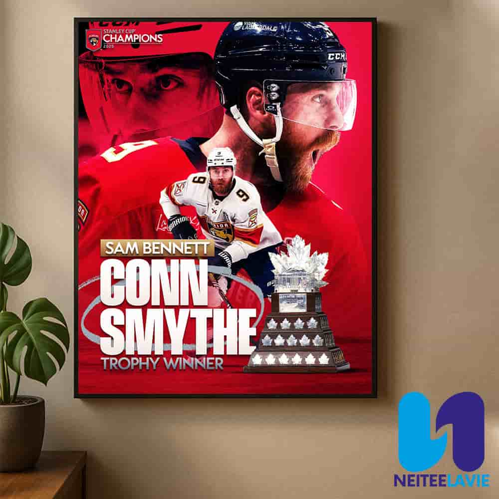 Sam Bennett Wins 2025 Conn Smythe Trophy Florida Panthers Playoff MVP Home Decor Poster Canvas Sam Bennett Wins 2025 Conn Smythe Trophy Florida Panthers Playoff MVP Home Decor Poster Canvas