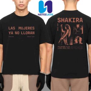 Shakira Las Mujeres Ya No Lloran World Tour 2025 Grid Tee Merchandise Two Sided Unisex Shirt