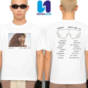 Shakira Las Mujeres Ya No Lloran World Tour 2025 Sunglasses Venue Tee Merchandise Two Sided Unisex Shirt