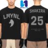 Shakira Las Mujeres Ya No Lloran World Tour Dates List 2025 Tee Merchandise Two Sided Unisex Shirt