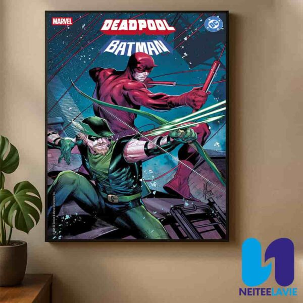 Sharpshooters Collide Daredevil Meets Green Arrow Home Decor Poster Canvas