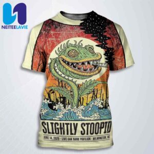 Slightly Stoopid Concert Poster In Wilmington NC On June 14 2025 At Live Oak Bank Pavilion at Riverfront Park All Over Print T-Shirt