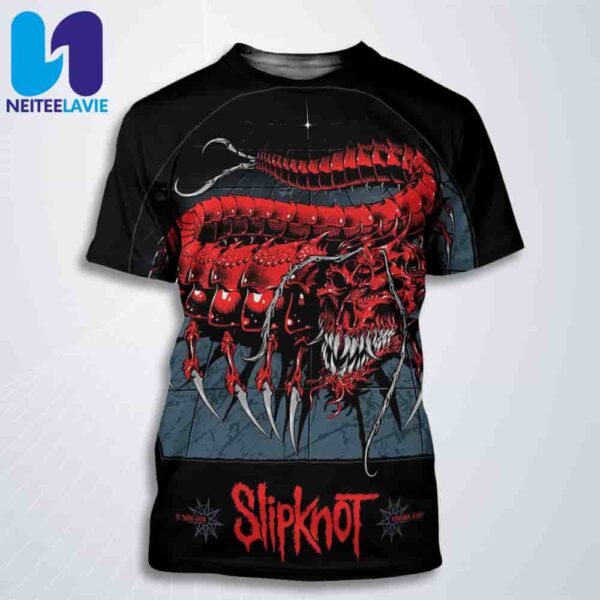 Slipknot Ferrara Summer Festival In Ferrara Italy On June 17 2025 At  Piazza Ariostea All Over Print T-Shirt
