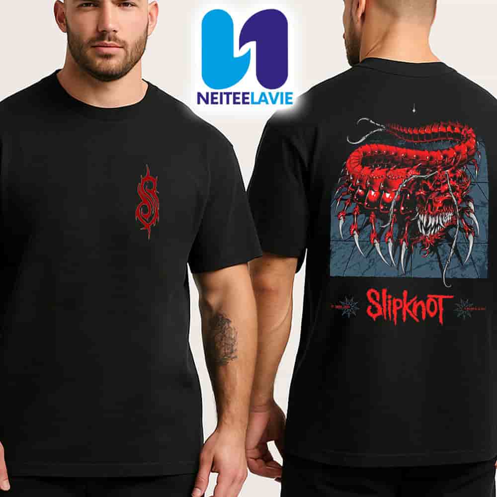 Slipknot Ferrara Summer Festival In Ferrara Italy On June 17 2025 At Piazza Ariostea Merch Two Sided Unisex T-Shirt Slipknot Ferrara Summer Festival In Ferrara Italy On June 17 2025 At Piazza Ariostea Merch Two Sided Unisex T-Shirt