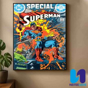 Superman Special No. 2 On 1984 Classic DC Comic Cover Featuring Explosive Showdown Home Decor Poster Canvas