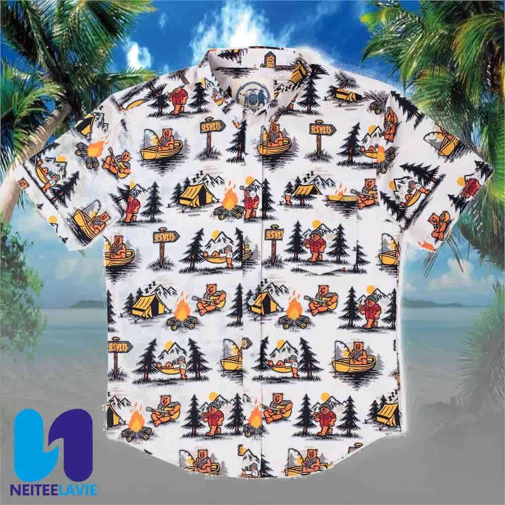 The Great Outdoors Beary Outdoorsy RSVLTS Summer Hawaiian Shirt The Great Outdoors Beary Outdoorsy RSVLTS Summer Hawaiian Shirt