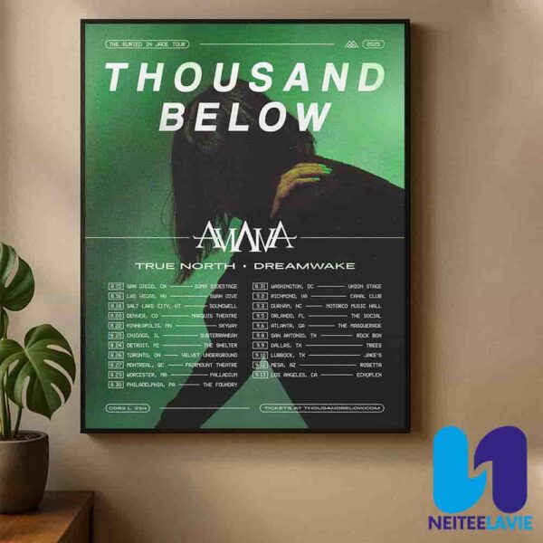 Thousand Below The Buried In Jade Tour Dates List 2025 True North Dreamwake Home Decor Poster Canvas