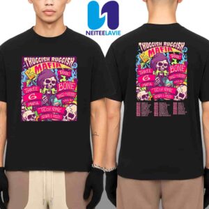 Three 6 Mafia The Thuggish Ruggish Mafia Tour Dates List 2025 With Bone Thugs-N-Harmony And Tech N9ne x DJ Quik Merch Two Sided Unisex T-Shirt