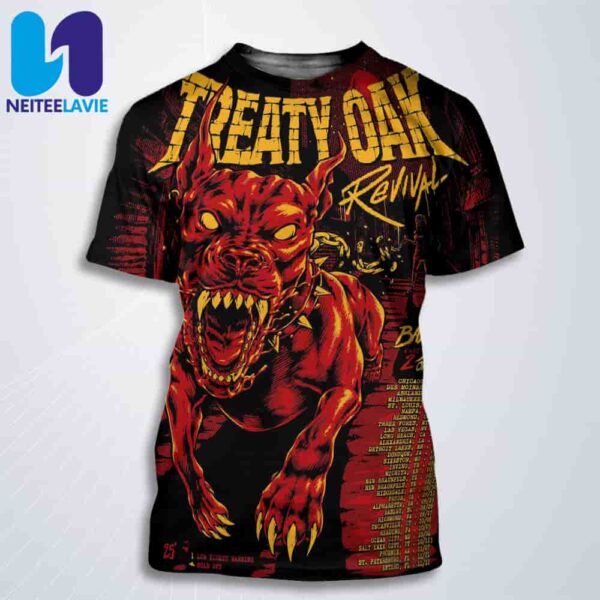 Treaty Oak Revival Bad State Of Mind Part 2 Tour Dates List 2025 All Over Print T-Shirt