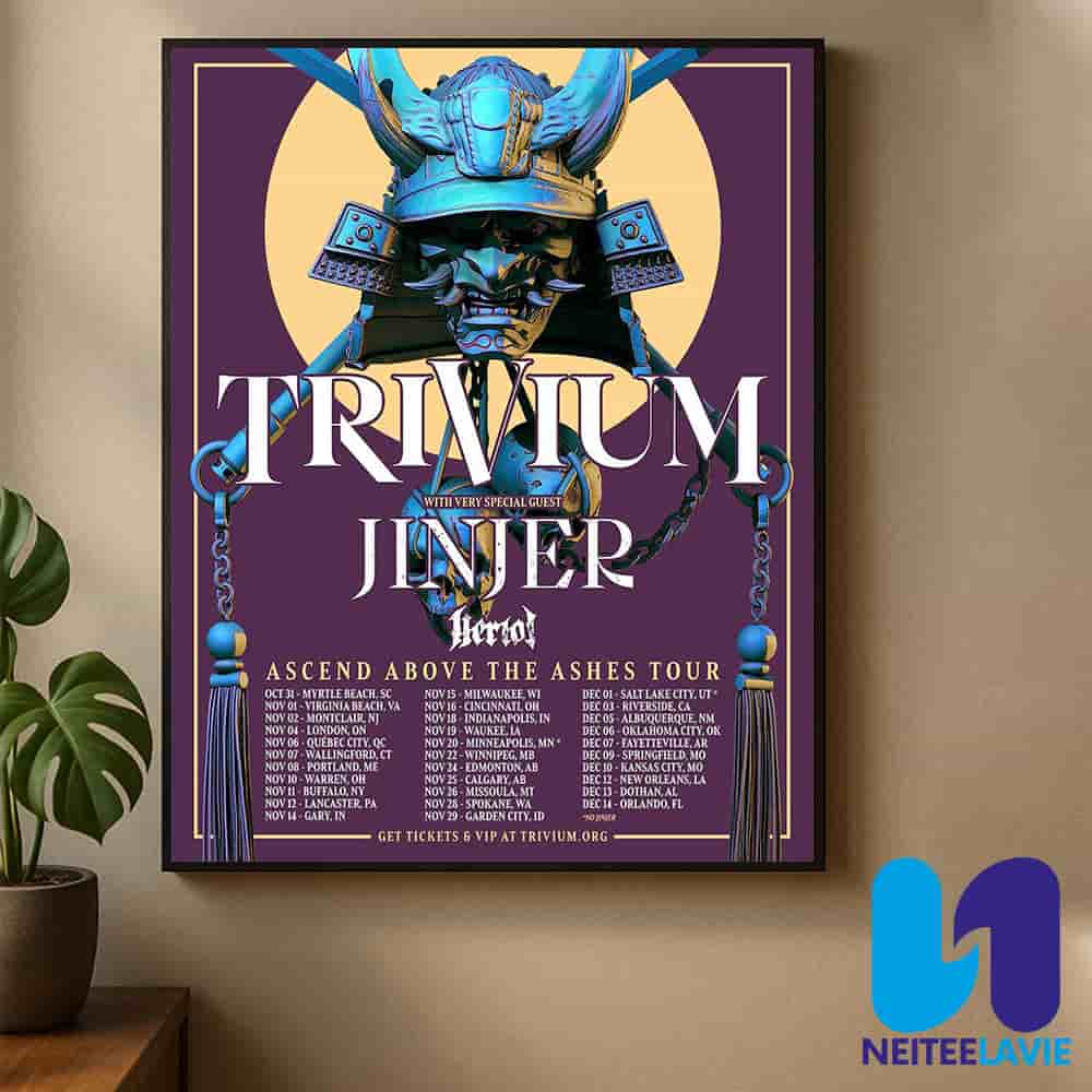 Trivium Ascend Above The Ashes Tour North America Dates List 2025 Home Decor Poster Canvas Trivium Ascend Above The Ashes Tour North America Dates List 2025 Home Decor Poster Canvas