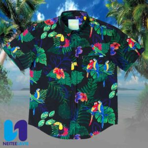 Two Tickets To Parrotise RSVLTS Summer Hawaiian Shirt