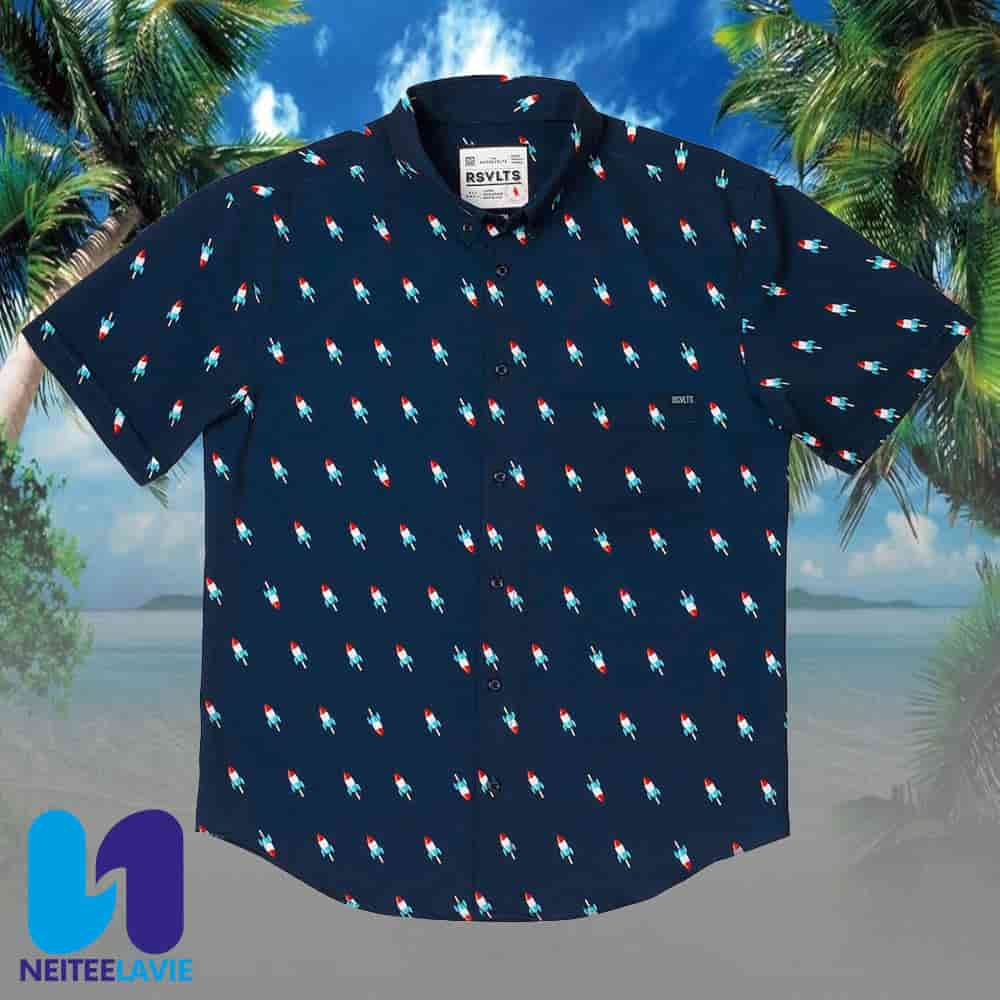 Usa Rocket Pop RSVLTS Summer Hawaiian Shirt Usa Rocket Pop RSVLTS Summer Hawaiian Shirt