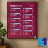 Wolverhampton Wanderers FC Premier League Fixtures 2025-26 Full Season Schedule Released Home Decor Poster Canvas