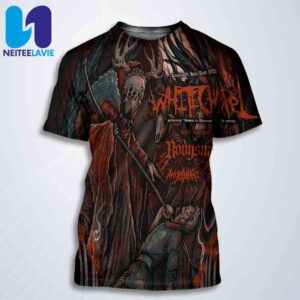 Whitechapel Rituals of Hate Tour 2025 Date List With Special Guest Bodysnatcher AngelMaker And Disembodied Tyrant All Over Print T-Shirt