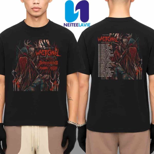 Whitechapel Rituals of Hate Tour 2025 Date List With Special Guest Bodysnatcher AngelMaker And Disembodied Tyrant Merch Two Sided Unisex T-Shirt