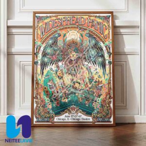 Widespread Panic Poster For Concert By Juan Ma Orozco At Chicago Theatre In Chicago IL On June 4-5-6 2025 Home Decor Poster Canvas