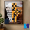 Arsenal Fixtures For The 2025-26 Premier League Season Home Decor Poster Canvas