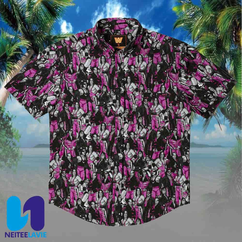 WWE All Hart RSVLTS Summer Hawaiian Shirt WWE All Hart RSVLTS Summer Hawaiian Shirt