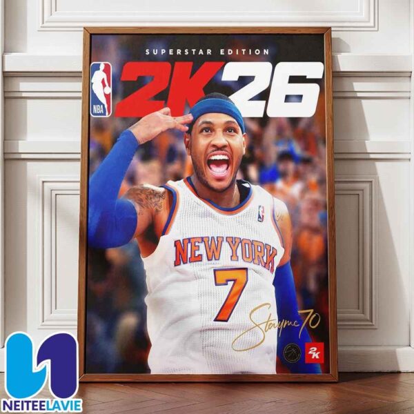 Carmelo Anthony NBA 2K26 Superstar Edition Cover Home Decor Poster Canvas