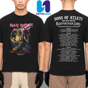 Iron Maiden Run For Your Lives World Tour Dated List Tee 2025 Son Of Atleti Heavy Metal Fans Gift Merchandise Two Sided Unisex T-Shirt