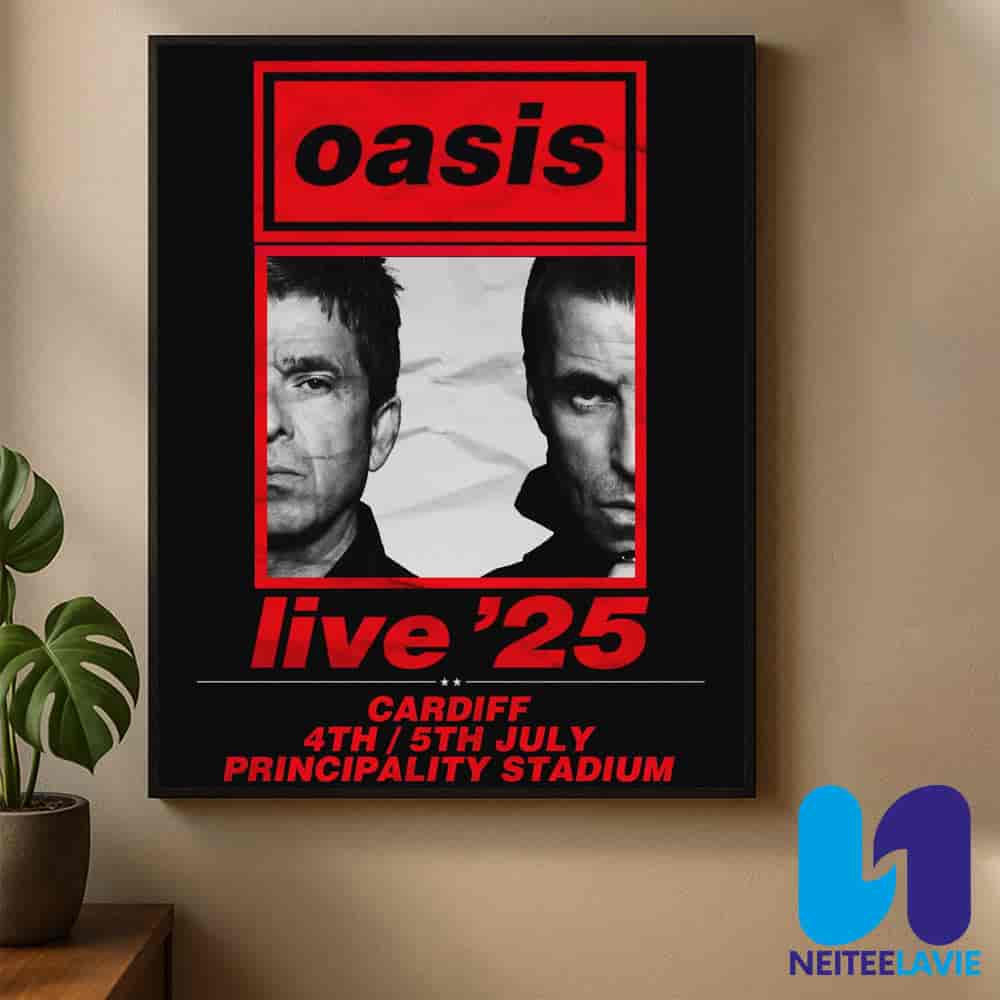 Oasis Live 25 World Tour 2025 Concert Poster In Cardiff On July 4-5 At Principality Stadium Home Decor Poster Canvas Oasis Live 25 World Tour 2025 Concert Poster In Cardiff On July 4-5 At Principality Stadium Home Decor Poster Canvas