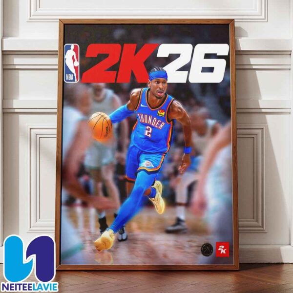 Shai Gilgeous-Alexander NBA 2K26 Standard Edition Cover Athlete Home Decor Poster Canvas