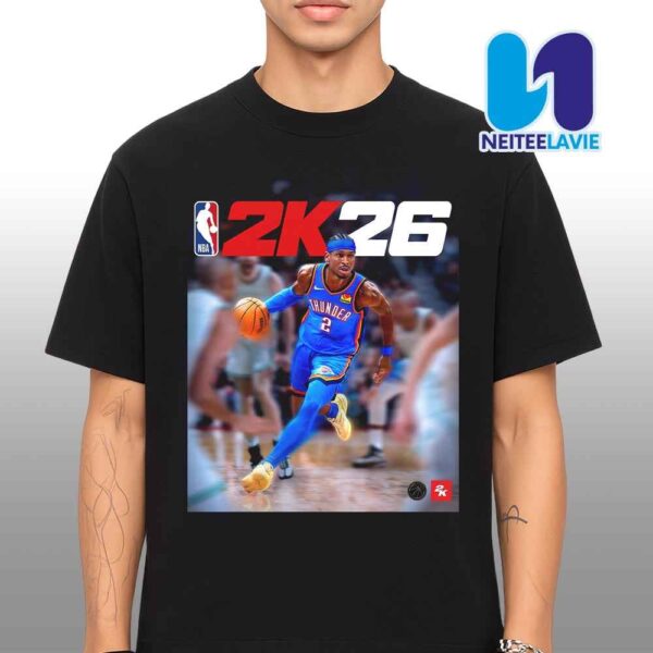 Shai Gilgeous-Alexander NBA 2K26 Standard Edition Cover Athlete T-Shirt