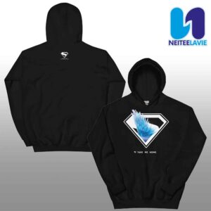 Superman 2025 Movie Collection Fortress Of Solitude Merchandise Two Sided Pull Over Hoodie Shirt