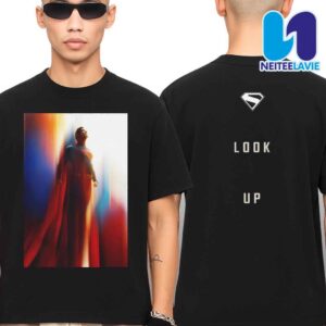 Superman 2025 Movie Collection Look Up Merchandise Two Sided T-Shirt