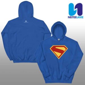 Superman 2025 Movie Collection S-Shield Merchandise Pull Over Hoodie Shirt