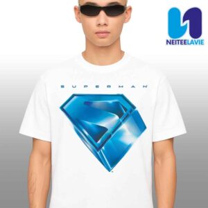 Superman 2025 Movie Collection Stylized S-Shield Merchandise T-Shirt