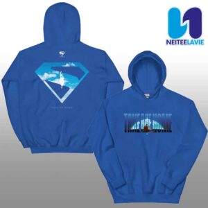 Superman 2025 Movie Collection Take Me Home Merchandise Two Sided Pull Over Hoodie Shirt